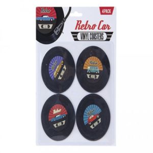 Retro Vinyl Coasters Cars